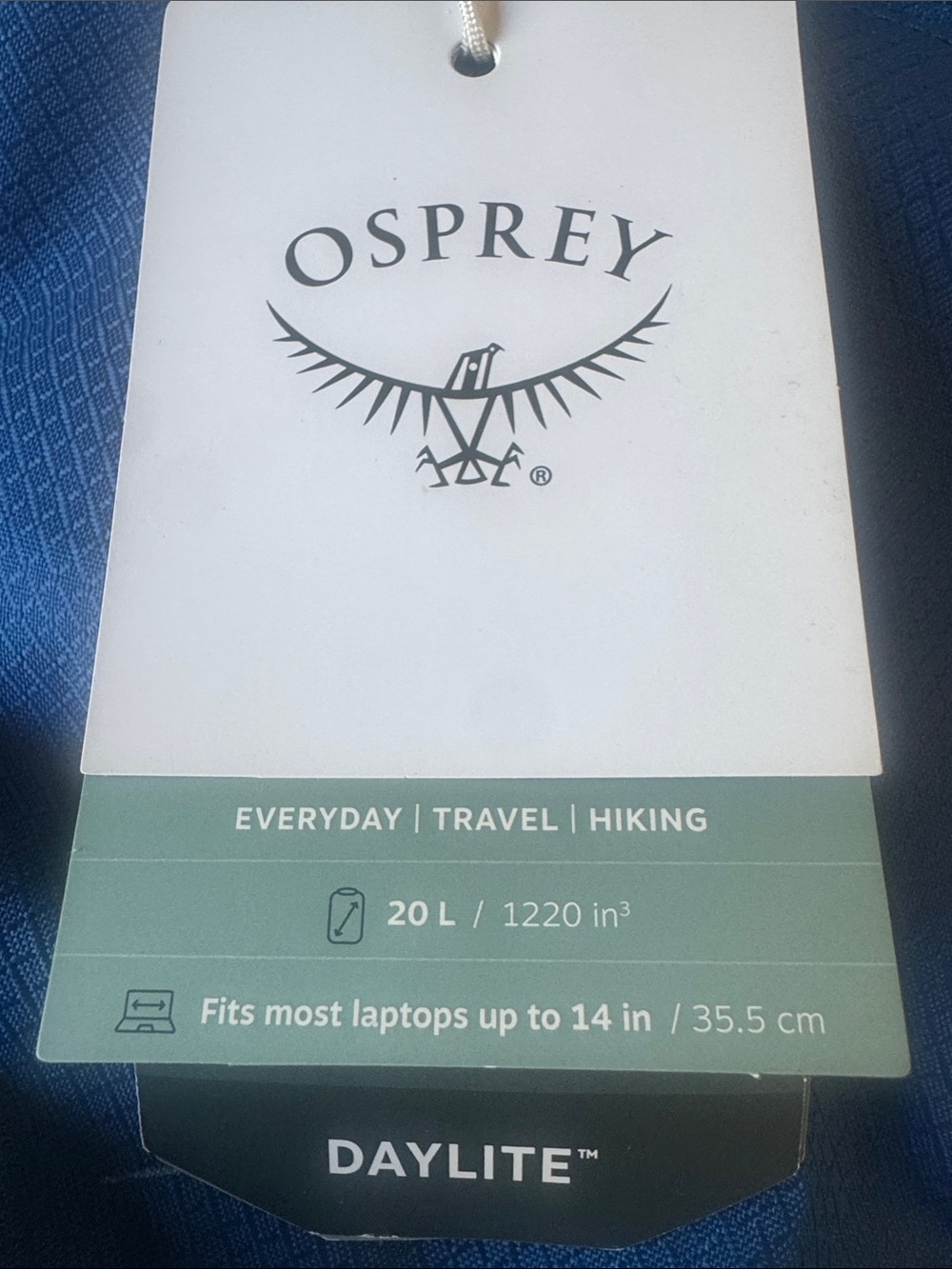 OSPREY Daylite Plus Backpack in Teal Blue - Picture 4 of 4